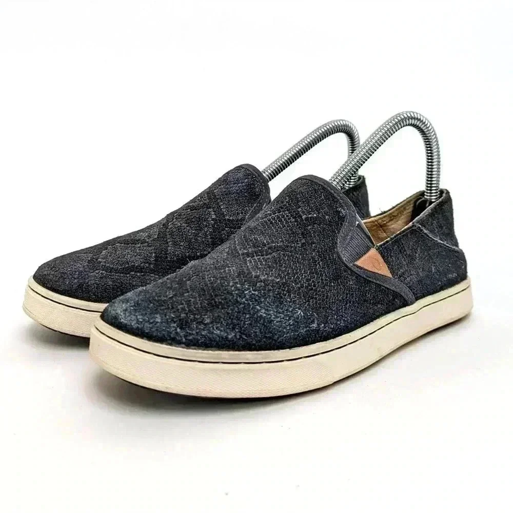 OluKai Pehuea Leather Slip On Loafer Flats - 7.5 - Picture 2 of 11